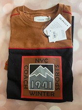 Coach Forever Collection Colorblock Crewneck T Shirt In Organic Cotton