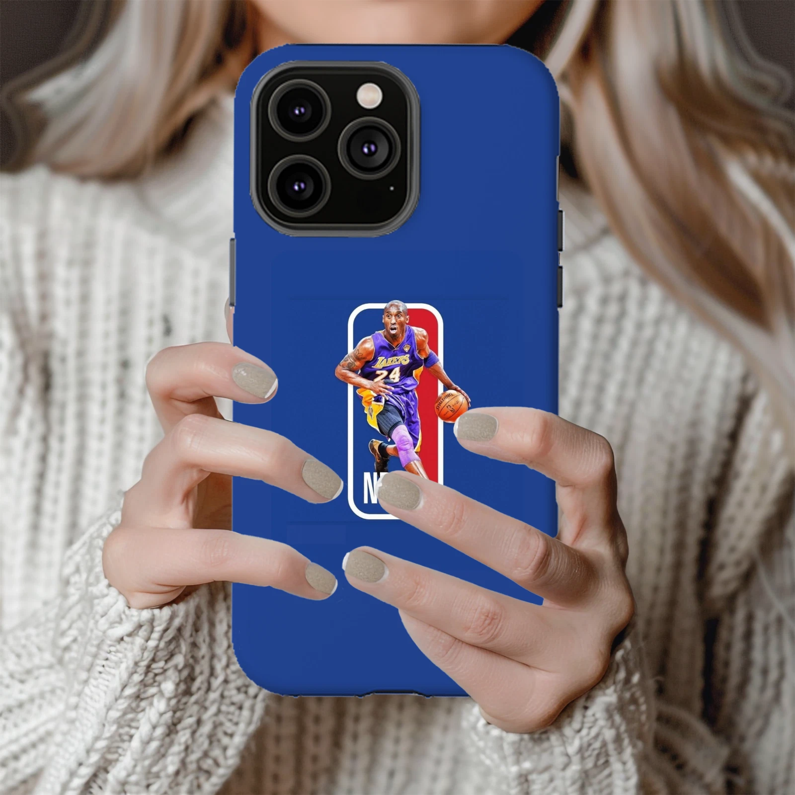 Kobe Bryant NBA Logo, Black Mamba Phone Case