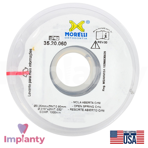 Morelli 0rthodontic Cr-Ni Open Dental Coil Spring Roll Rigid Dentistry Tool - Afbeelding 4 van 5