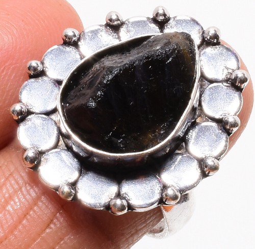 Bague Rétro en Argent et Citrine