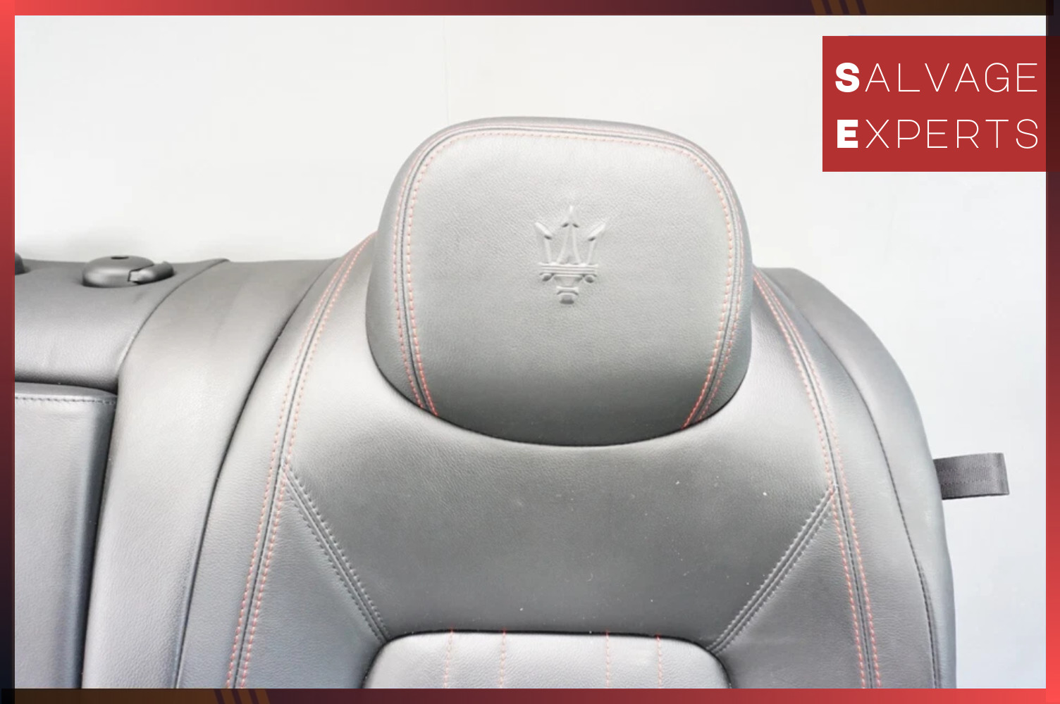 2014-2017 Maserati Ghibli M157 Rear Left Top Upper Seat Cushion Cover Black OEM