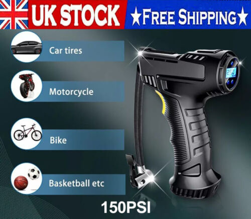 Cordless Rechargeable Digital Car Tyre Inflator Tire Air Compressor Pump UK NEW, - Picture 2 of 16