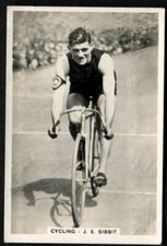 Tobacco Card, Senior Service, SPORTING EVENTS & STARS,1935,JE Sibbit,Cycling,#88