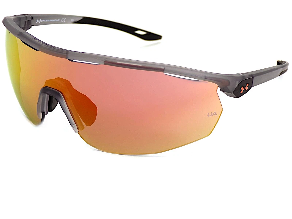 Under Armour Sports Sunglasses Gametime Matte Grey Red Mirror UA 0003 G S KB7