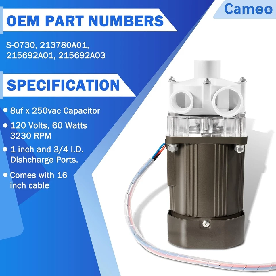 Двигатель ледяной машины S-0730 для серии Hoshizaki KM 120 В 60 Вт S-0730 KM-1200S 1300S - Изображение 4 из 4