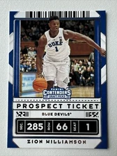 2020-21 Panini Contenders Draft Picks Prospect Ticket Zion Williamson #13 FatBoi