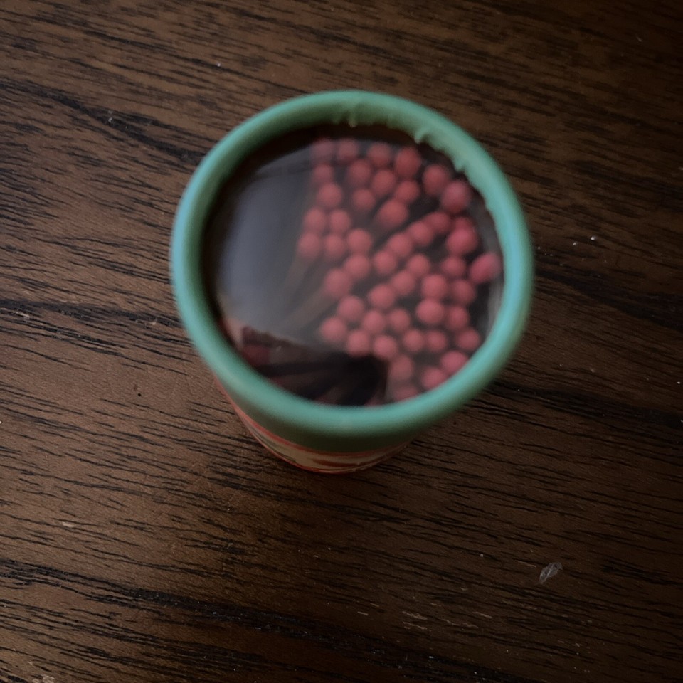 Vintage Wood Matches Hallmark Christmas Cardinal Holly eBay