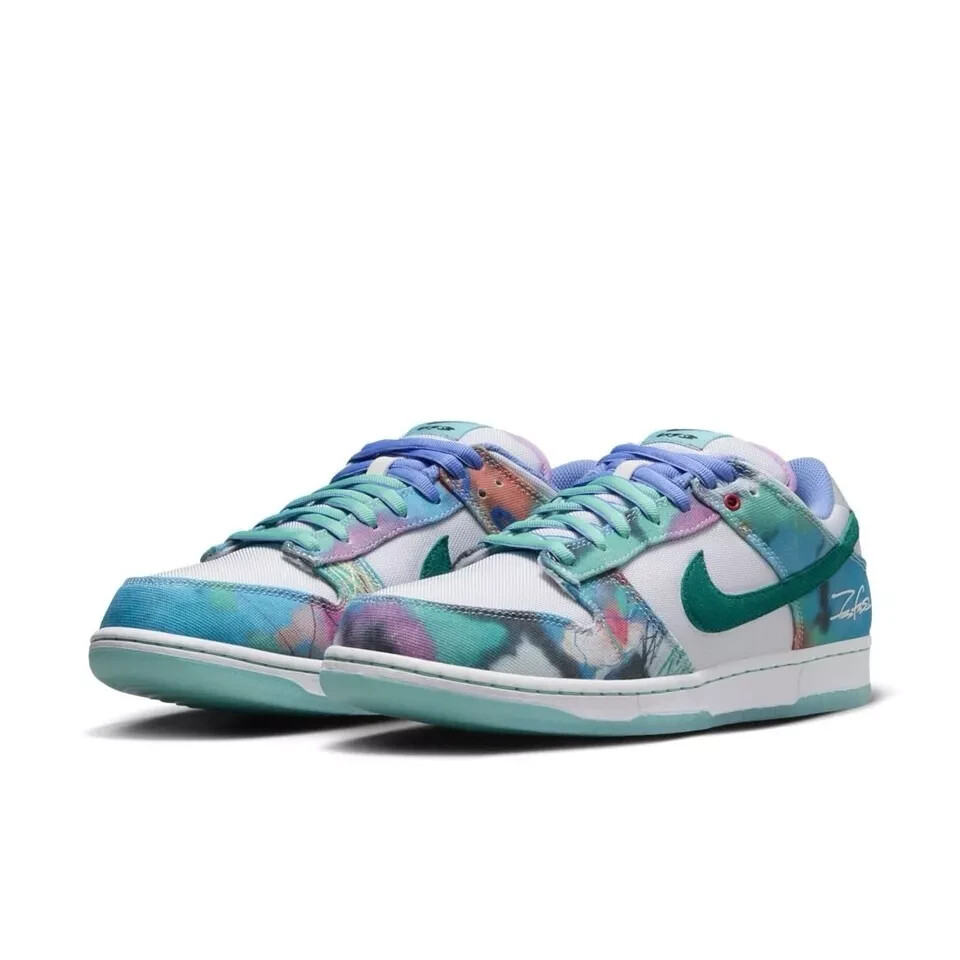 Futura Nike SB Dunk Low White Geode Teal HF6061-400 Men's [US6-12