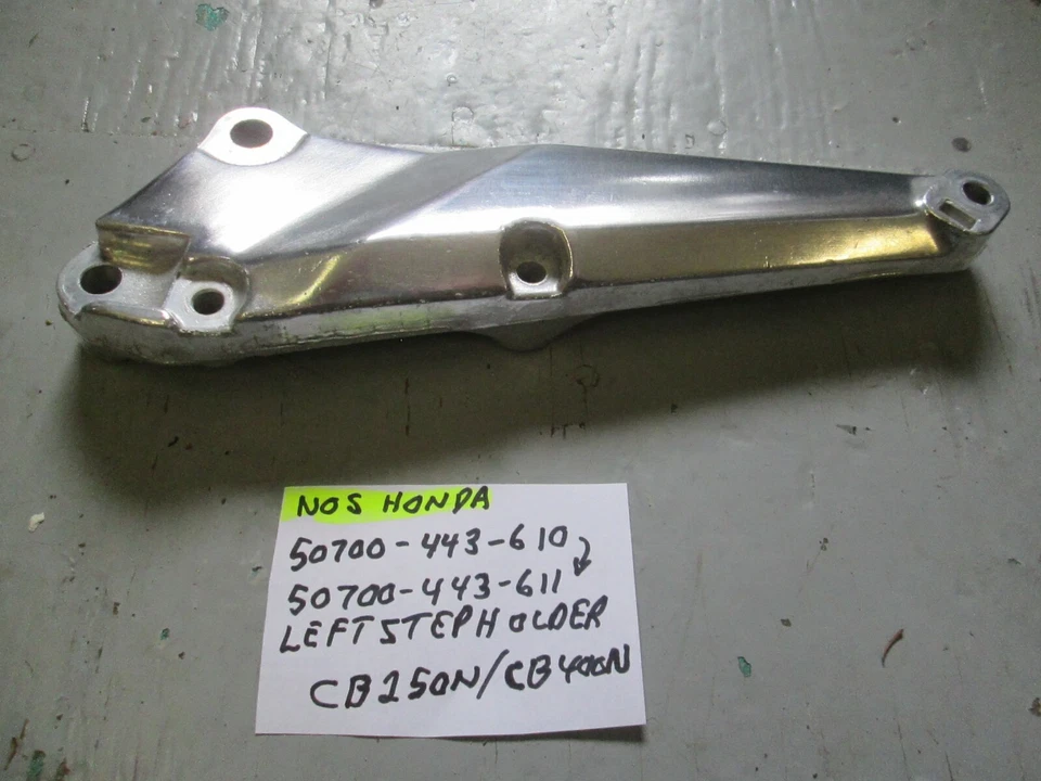 SOPORTE SOPORTE ESCALÓN IZQUIERDO VINTAGE NOS OEM CB250N / CB400N 50700-443-610 / 611 Foto 2 de 4