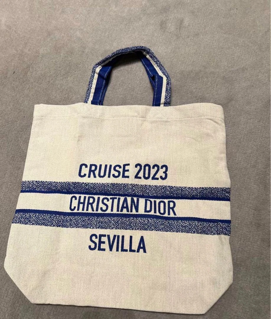 Sac cabas Dioriviera Cruise 2022 en toile bleu - Dior