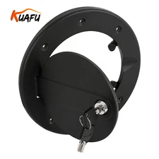 For Hummer H3 H3T 2006-2010 Aluminum Black Fuel Door Locking Gas Tank Cap Cover