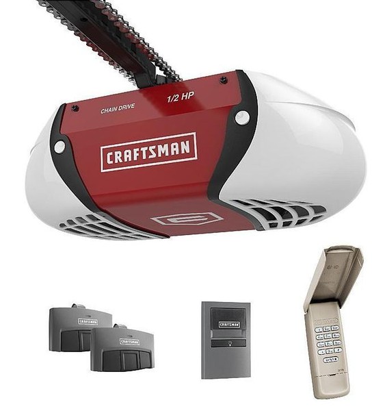 Craftsman 1/2hp Chain Drive Garage Door Opener with ...