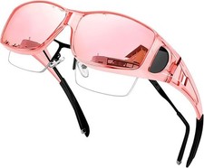 Wrap Around Polarized UV400 Sunglasses for Men Women Fit Over Glasses Mirrore...
