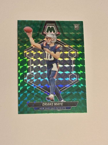 2024 Panini Mosaic - Rookies Drake Maye #303 Green Mosaic Prizm (RC)