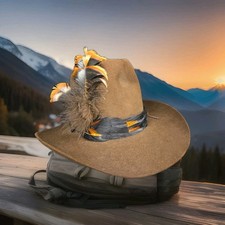 Stetson 3X Beaver Brown Cowboy Hat Size 7 1/8 Western Wear Vintage