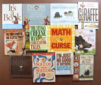 Lot of 12 Picture Books by Lane Smith Math Curse Science Verse 3 Pigs ALL HB L8