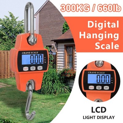 Profi Hängewaage Digital bis 300 Kg LCD Zugwaage Wildwaage Industriewaage Waage