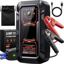 Autobatterie Starthilfe + Reifen Boost 12V Powerbank Pack 6000A mit Starthilfeleitungen