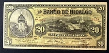 El Banco De Hidalgo 1914 20 Pesos