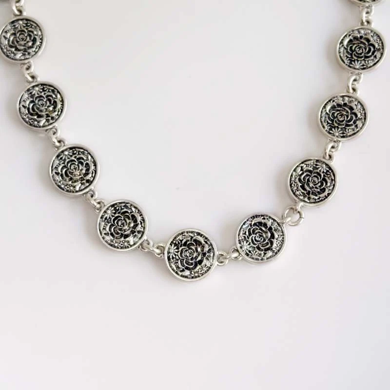 Collar Estación Invertida 17" Marca Lucky Regalo Elegante Mujer Fiesta Vacaciones Joyería Foto 2 de 4