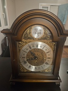 tisch/Kamin Uhr 1970 von W.Haid West Germany 8 tage Lw. WestminsterSchlagwerk