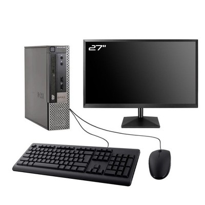 PC Dell Optiplex 990 USFF Bildschirm 27 '' Intel I5-2400 RAM 8Go SSD 960Go W10