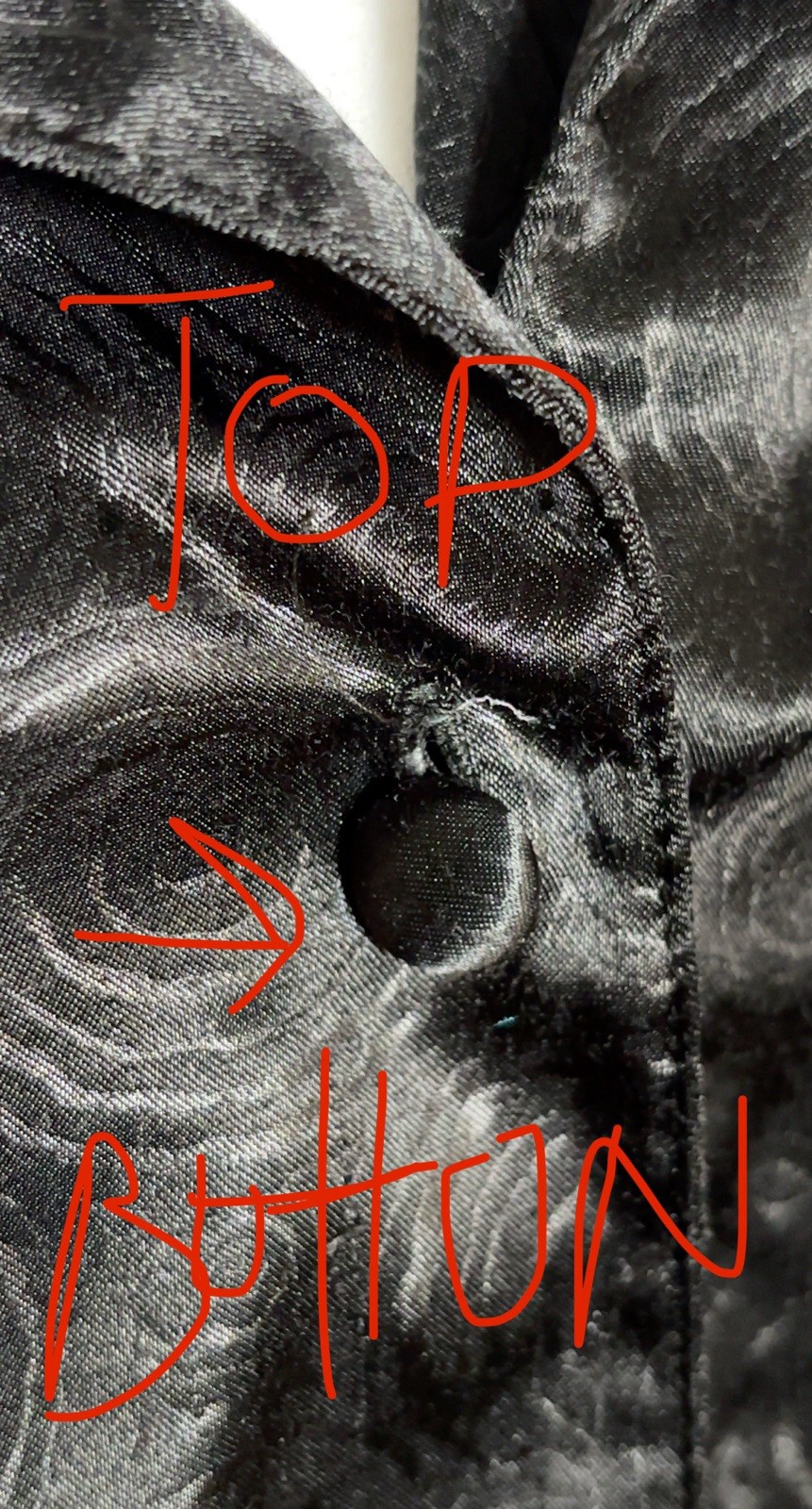 Vtg. Kathryn Black Nightshirt Size L Flaws Silky Poly Cotton Blend Long