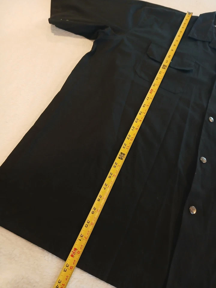 Dragonfly Roadhouse Black Front Snap Utility Shirt Mens 3XL Motorcycle Biker - Image 4 of 4