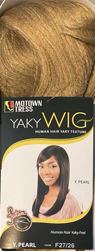 PARRUCCA MOTOWN TRESS Y PEARL F27/26 colore capelli umani lisci sensazione yaky - Foto 1 di 6