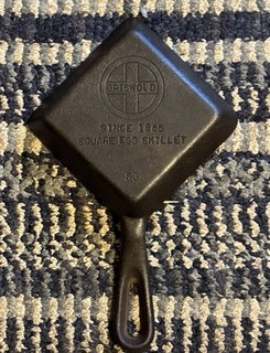 Vintage GRISWOLD No. 53 Cast Iron Pan Square Egg Skillet Excellent