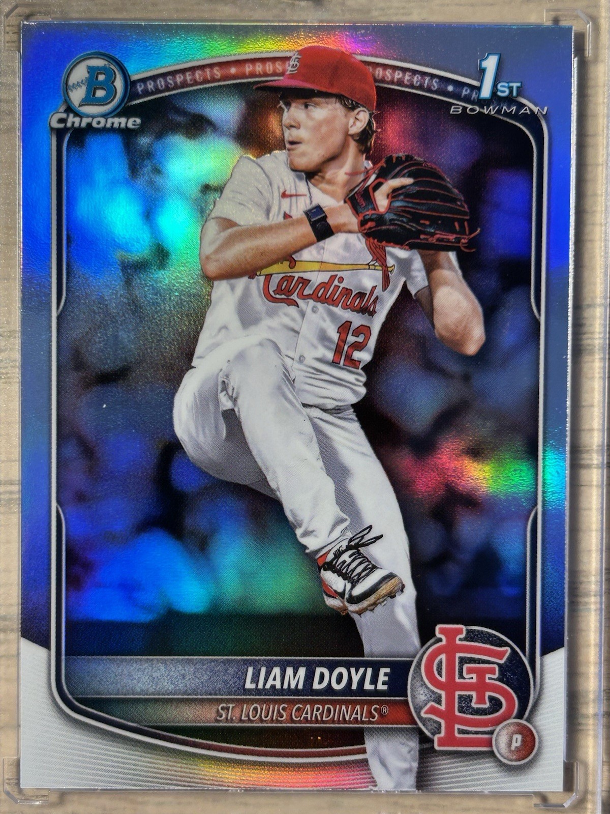 2025 Bowman Draft Chrome Liam Doyle #BDC-12 1st Bowman Refractor Cardinals