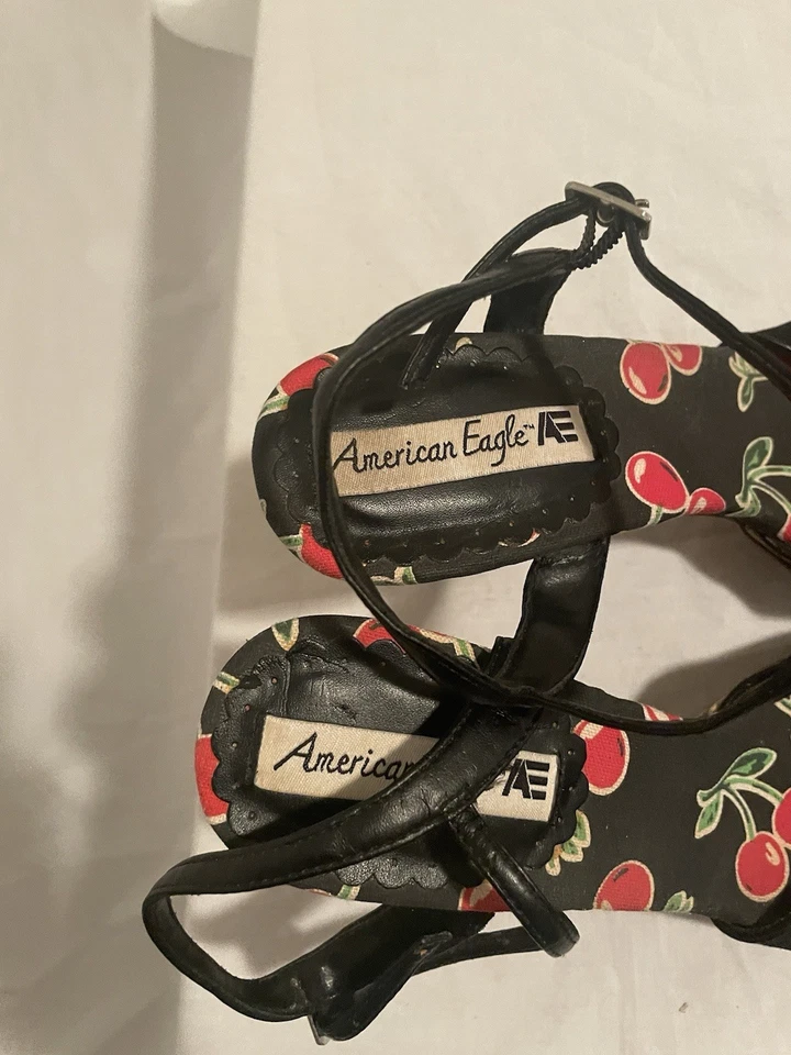 Zapatos de salón American Eagle Outfitters vintage para mujer cerezo tacones con tiras Y2K talla 9,5  Foto 2 de 4