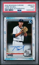 2020 BOWMAN CHROME MEGA BOX AUTOS #BMATS TARIK SKUBAL PSA 9 AUTO