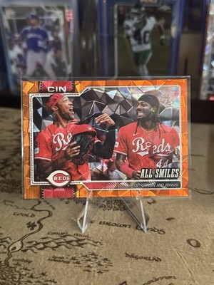 2026 Topps Series 2 Elly De La Cruz All Smiles Orange Diamanté 04/25 Reds