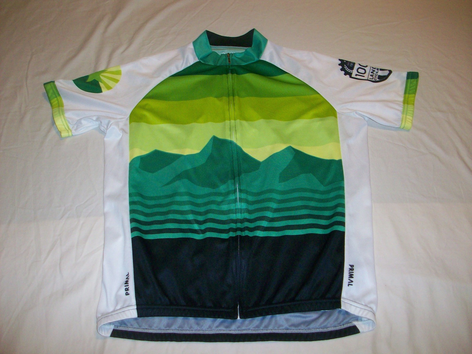 PRIMAL LANDIS BICYCLE CYCLING JERSEY MENS LARGE MOUNTAIN/ROAD BIKE JERSEY NICE!