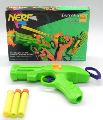 VTG 1994 Nerf #60448 Secret Shot Blaster With Box 3 Darts (not