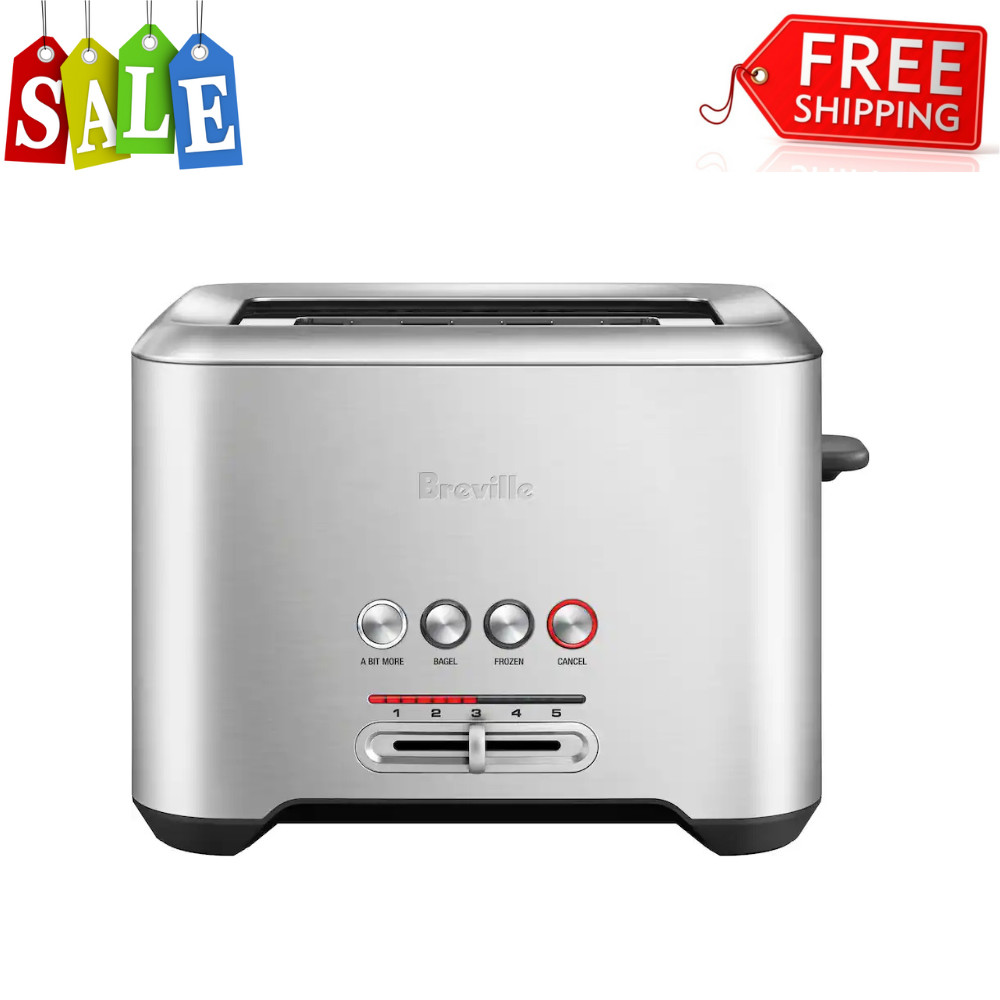 Breville - the Bit More 2-Slice Extra-Wide & Deep Slot Toaster - Stainless Steel