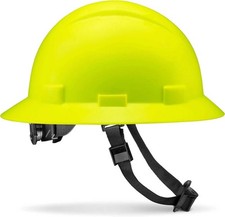 Full Brim Ansi Construction Safety Hard Hat 6 Point Ratchet Suspension