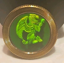 New Unused Heavy Brass Gargoyle Hologram POG Slammer