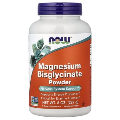 NOW Foods, Magnesium Bisglycinate Powder, Magnesiumbisglycinat-Pulver, 227 g