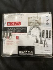Delta Bathroom Faucet Centerset Polished Chrome Pop-Up Drain 25911LF