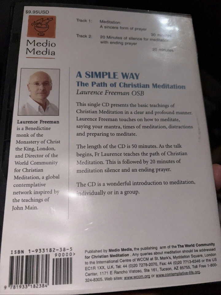 Laurence Freeman/ A Simple Way: The Path of Christian Meditation Audio CD - Image 2 of 2