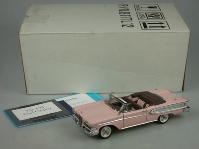 Franklin Mint 1/24 1958 Edsel Citation pink convertible - B11TL12 in Box 134164