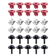 30PCS T30 Screw Nut Clip Kit, Engine Splash Shield Guard Undertray Cover Scre...