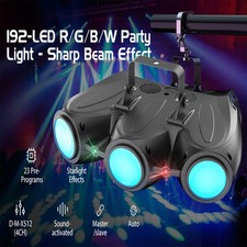 RGBW 192LED Stage Light Multi-Pattern Disco Laser Lighting DMX Party DJ 30W