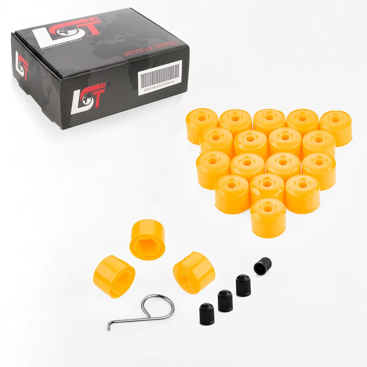 20x Shrouds Wheel Screw Caps Wheel Bolt Set Yellow 0 21/32in for Saab