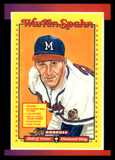 1989 Donruss Warren Spahn Puzzle #588 Milwaukee Braves MLB Baseball 