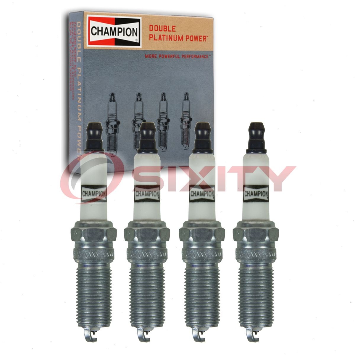 4 pc Champion Double Platinum Spark Plugs for 2013-2019 Lincoln MKZ 2.0L L4 ie