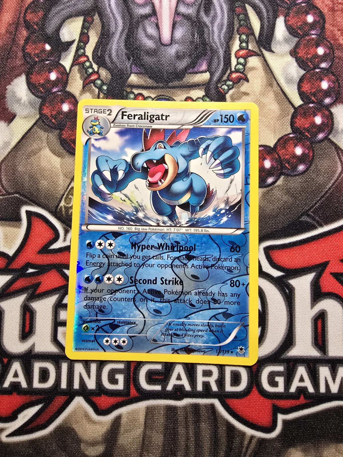 Feraligatr 17/119 Reverse Holo Rare XY Phantom Forces NM Pokemon Card - LP