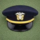 WWII US Naval Navy Officer Visor Blue WW2 Cap Military Dress Hat Reproduction